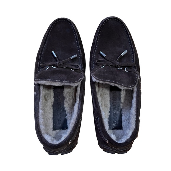 Authentic Louis Vuitton Brown Suede Arizona Car Shoe - Picture 5 of 10